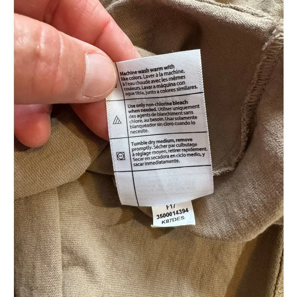 CARHARTT  Men's short sleeve  T-Shirt, Brown/Tan, size L, Cotton, Workwear